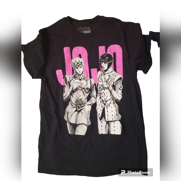 Tea Time Jojo's Bizzar Adventure Graphic Tees 2 pk EUC Adult M - Picture 2 of 3